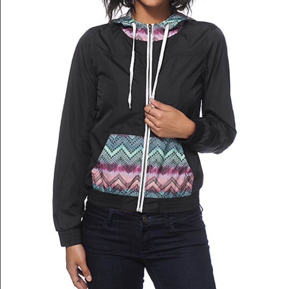 Empyre Bowery Chevron & Black Windbreaker Jacket